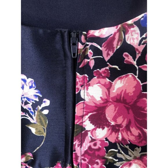 NWT Crystal Doll Floral Sleeveless Dress Girls 12 Navy Formal Easter Dance - Picture 3 of 10